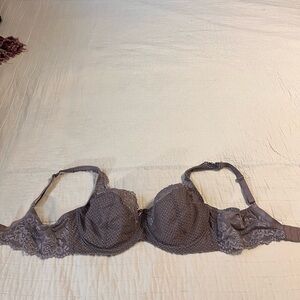 Brown lace unlined bra